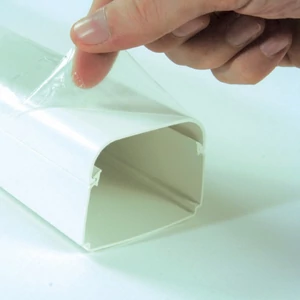 65x50 mm / 2 meter, decoration tube, with cover, white, foil (vecamco) air conditioner 12pcs/pack