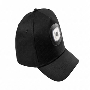 baseball cap with led light, USB charging, 100 lm, black HÖGERT HT5K498