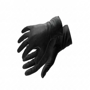 disposable nitrile gloves with diamond texture, black (100 pcs/pack) HÖGERT HT5K774M