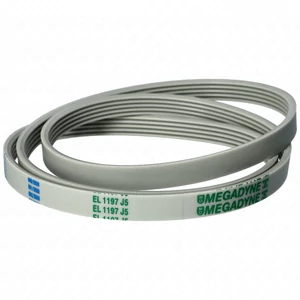 1197 j5 el ribbed belt, white (MEGADYNE) washing machine