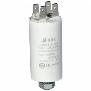 5 uF 500V Capacitor, faston-type (universal)