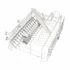 Picture 3/3 -basket upper (disassembled spare part, original) WHIRLPOOL dishwasher