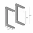 Picture 2/2 -Suspended telescopic brackets with mounting height adjustable